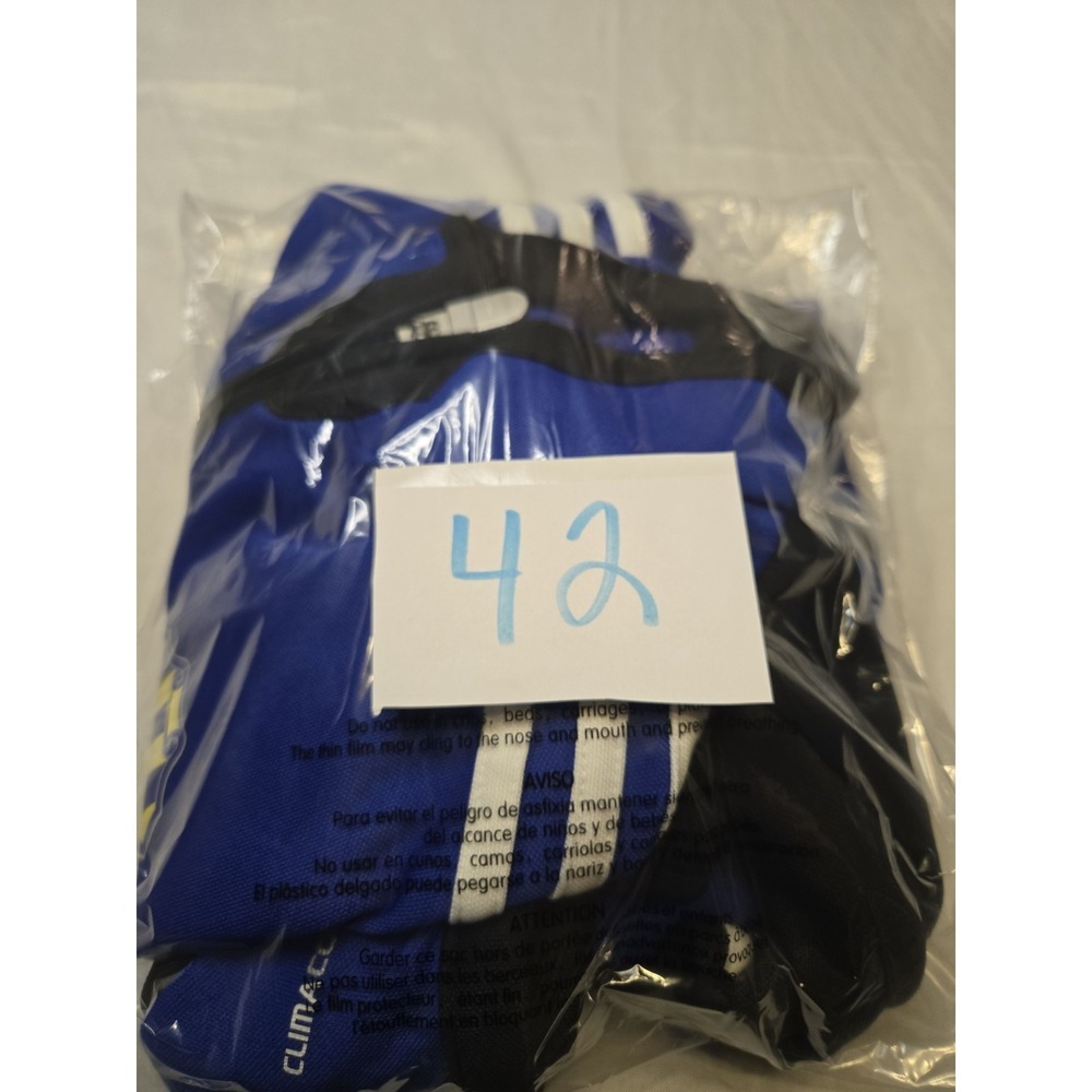 Adidas ClimaCool Track Jacket Full Zip Youth Large Classics Crest Blue Black Wht - Picture 8 of 8